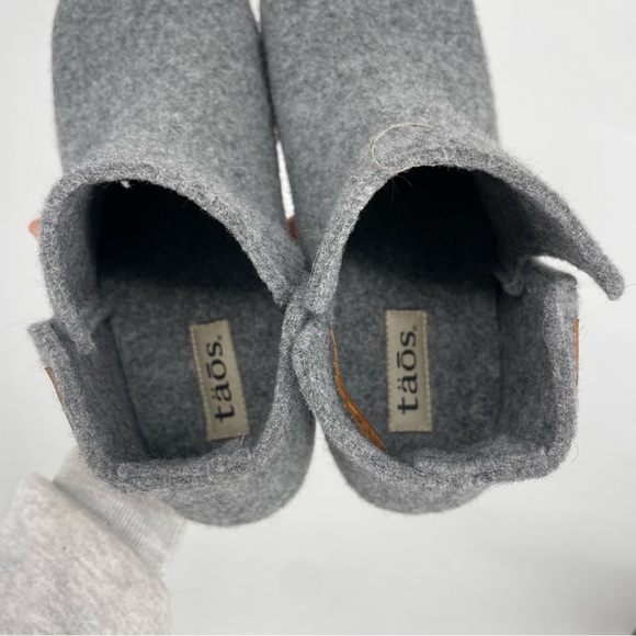 Taos Good Wool Slip On Ankle Boots Grey EU 43 Mens 9.5 Womens 12 Gray slippers - Picture 7 of 8